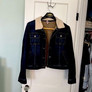 Sharp JJill denim jacket XL with removable collar